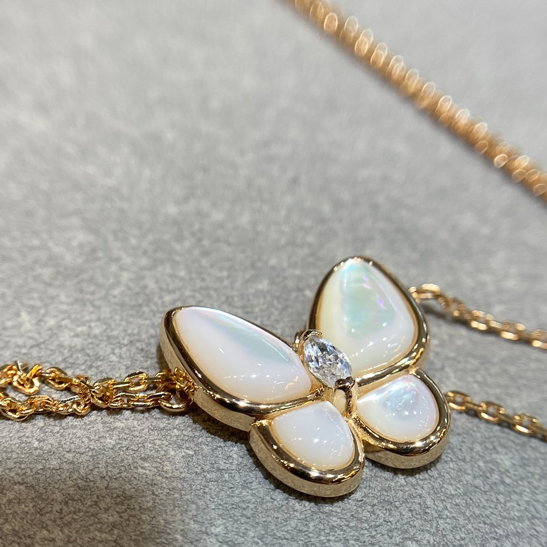 [Eterna Jewels]BUTTERFLY MOP DIAMOND NECKLACE