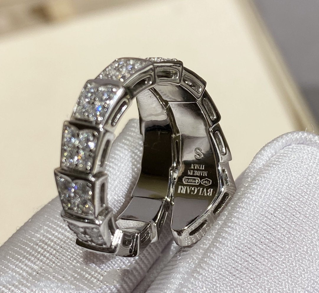[Eterna Jewels]SERPENTI RING SILVER DIAMOND PAVED