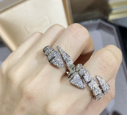 [Eterna Jewels]SERPENTI LARGE RING SILVER DIAMOND PAVED