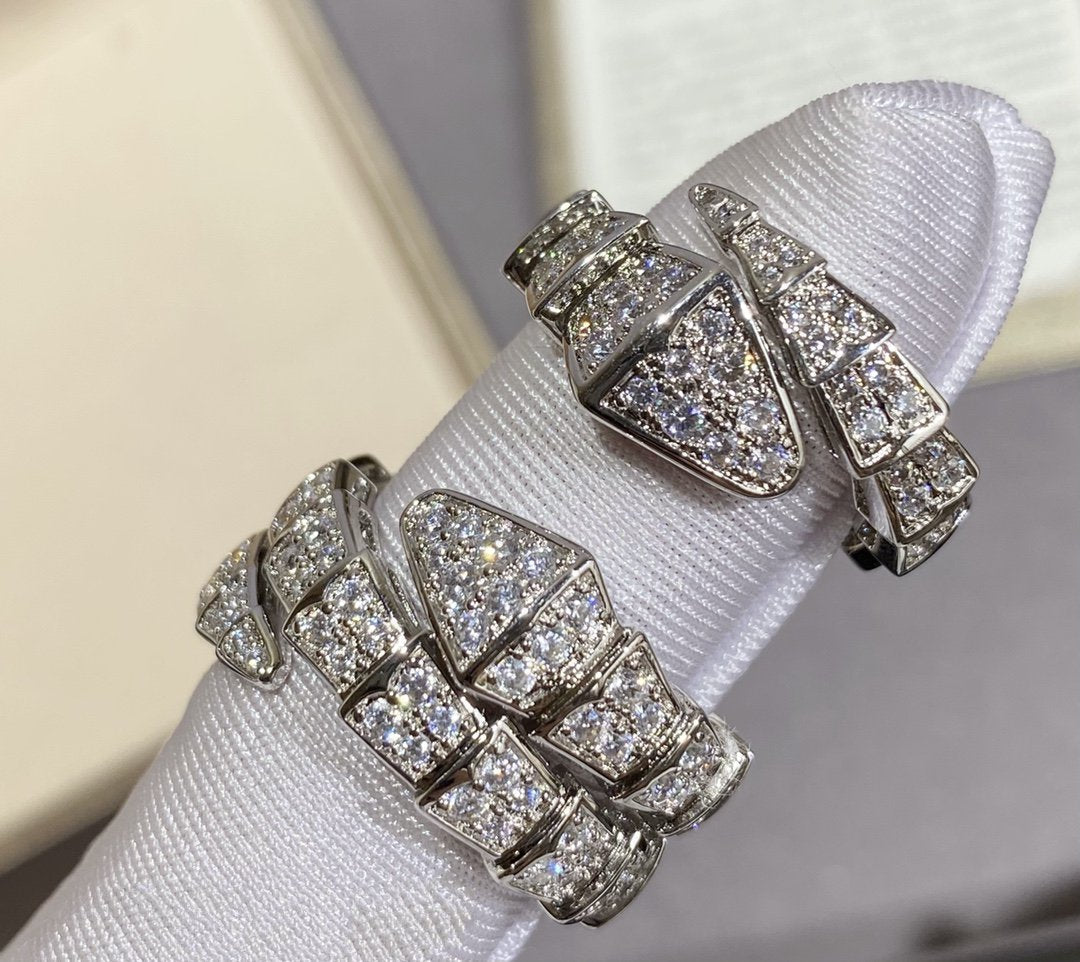 [Eterna Jewels]SERPENTI LARGE RING SILVER DIAMOND PAVED