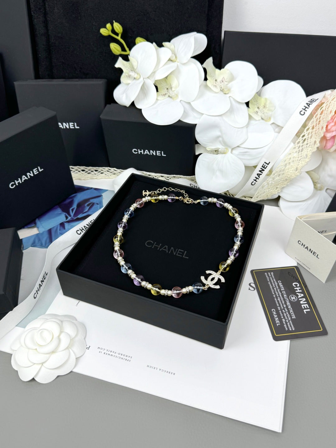 [Eterna Jewels]26C New Spring Collection Colorful Transparent Resin Necklace