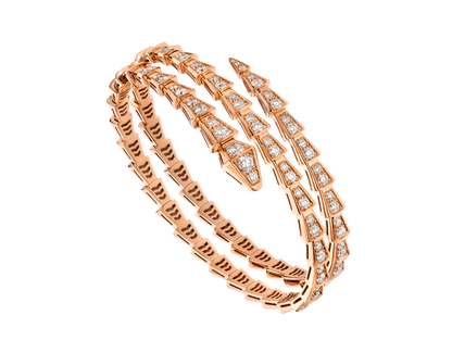 [Eterna Jewels]SERPENTI BRACELET PINK GOLD DIAMOND DOUBLE ROW