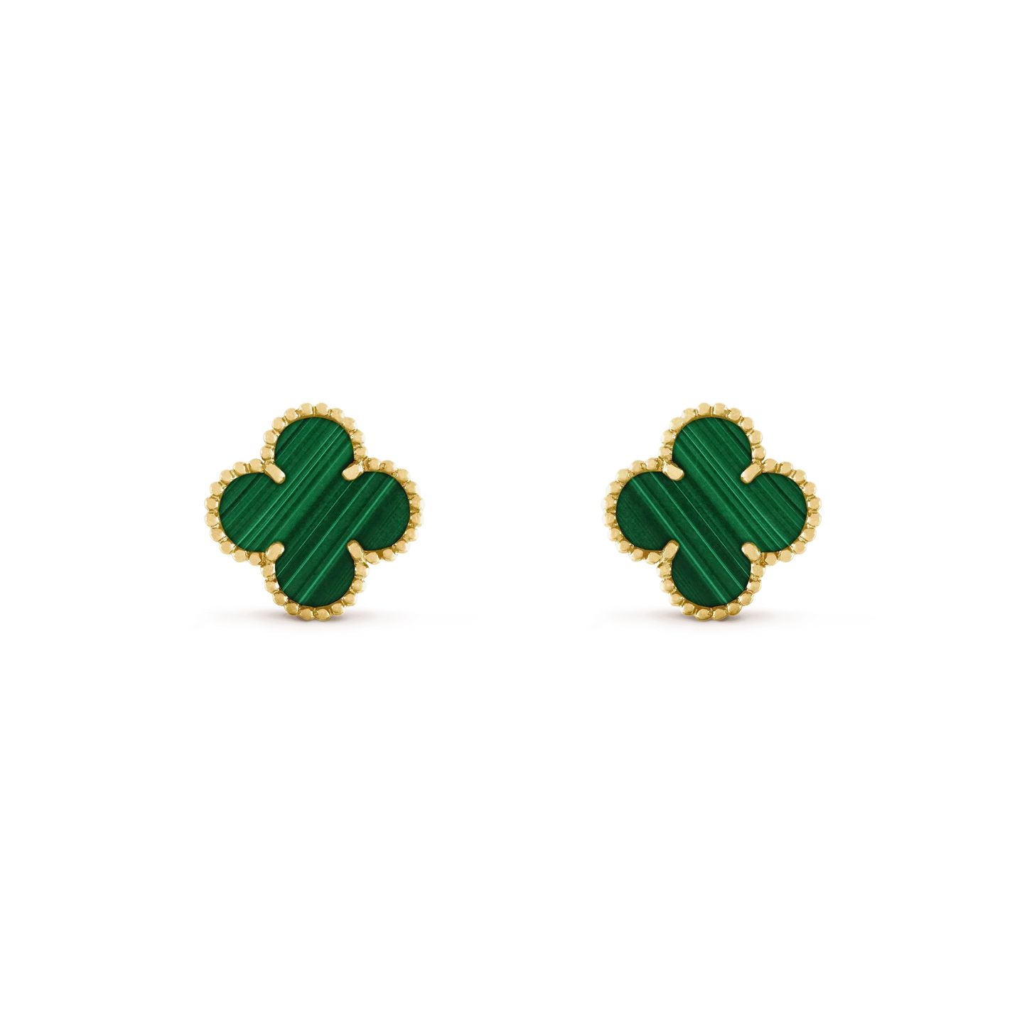 [Eterna Jewels]CLOVER MEDIUM 1 MOTIFS MALACHITE  EARRINGS