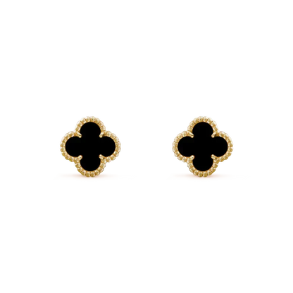 [Eterna Jewels]CLOVER MINI 9.5MM BLACK MOP EARRINGS