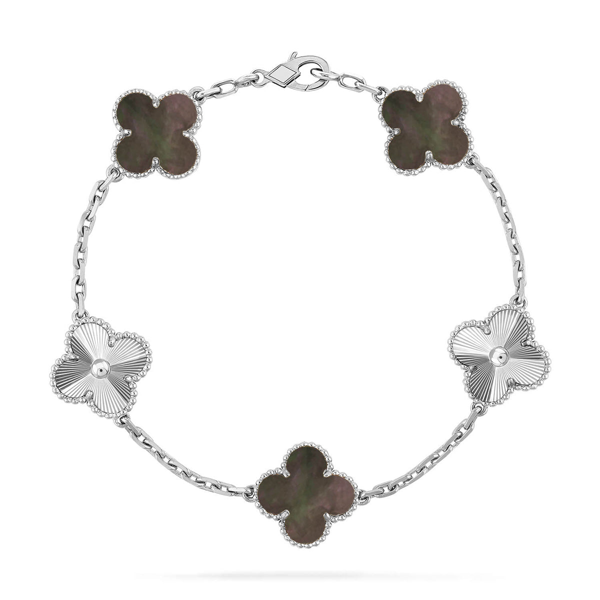 [Eterna Jewels] CLOVER 5 MOTIF GRAY MOP BRACELET COLLECTION