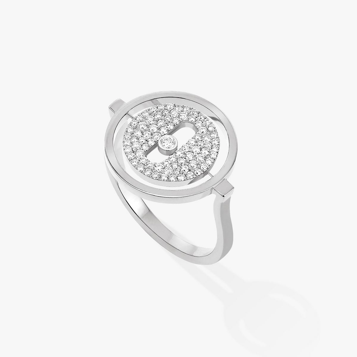 [Eterna Jewels]LUCKY MOVE PAVED SILVER DIAMOND RING