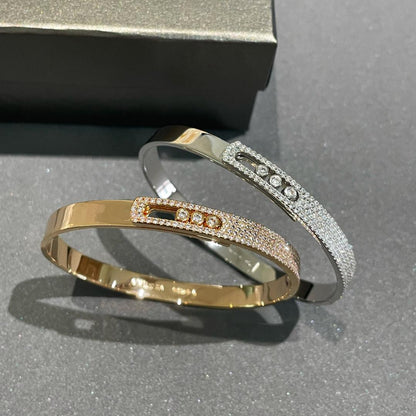 [Eterna Jewels]Move Noa Rose Gold Pavé Diamond Bangle Bracelet