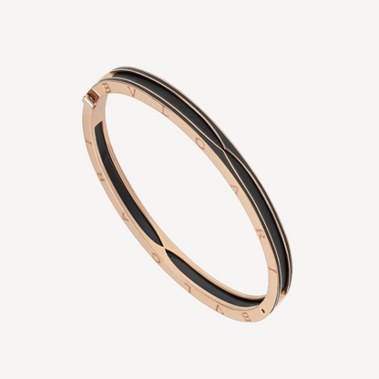[Eterna Jewels]ZERO 1 PINK GOLD WITH MATTE BLACK CERAMIC BRACELET