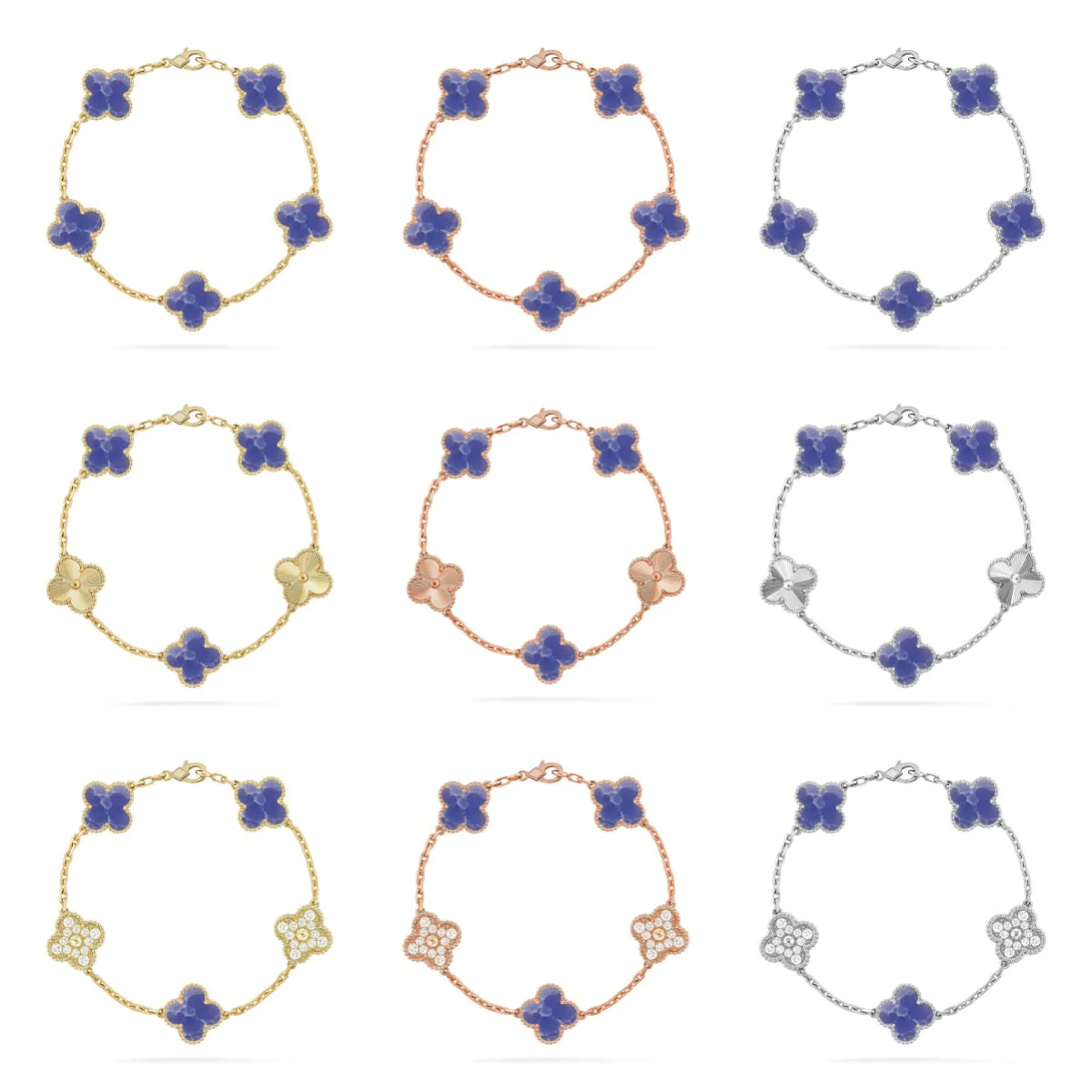[Eterna Jewels]CLOVER 5 MOTIF BLUE VEINS BRACELET COLLECTION
