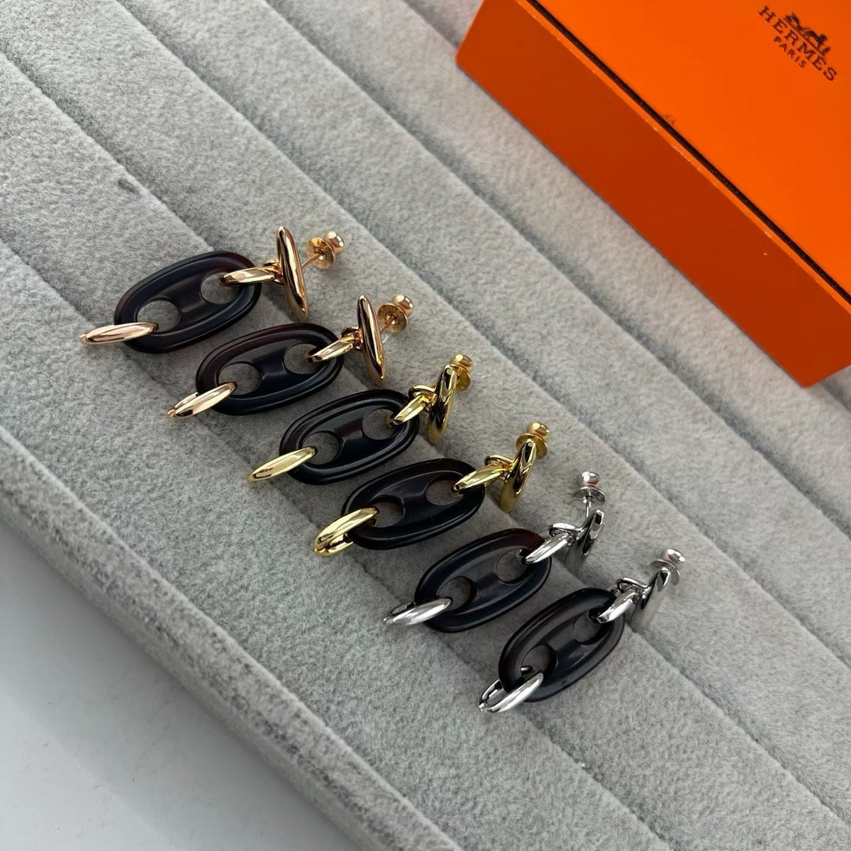 [Eterna Jewels]BROWN PIG NOSE EARRINGS
