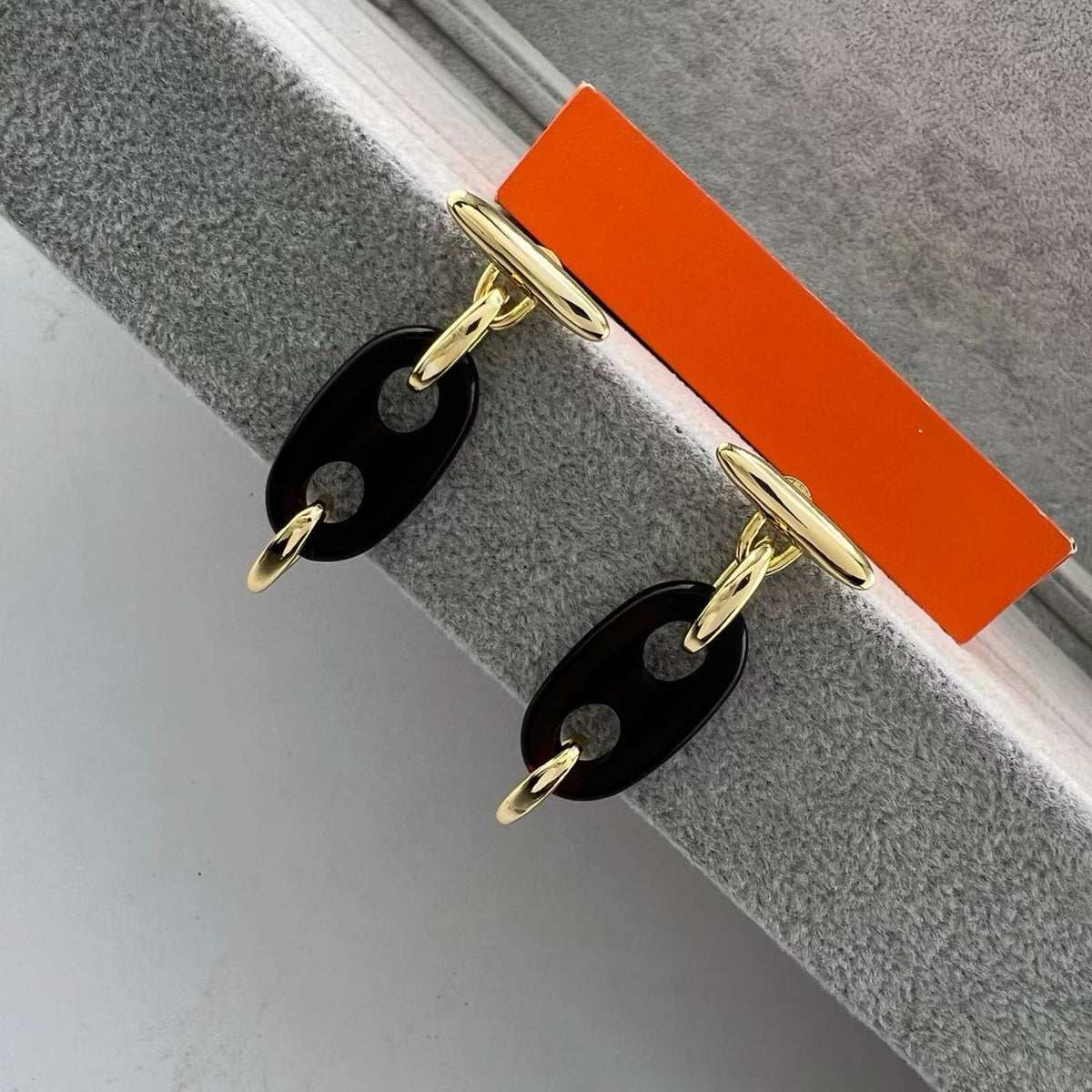 [Eterna Jewels]BROWN PIG NOSE EARRINGS