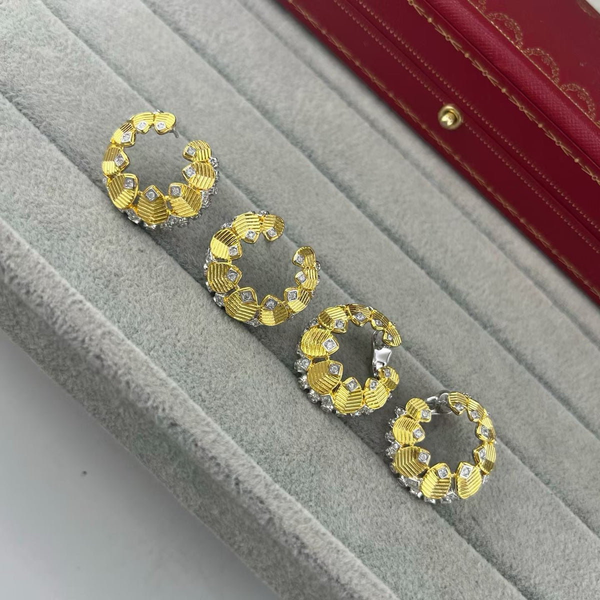 [Eterna Jewels]COFFEE BEAN TWO-TONE EAR CUFFS
