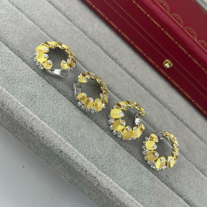 [Eterna Jewels]COFFEE BEAN TWO-TONE EAR CUFFS