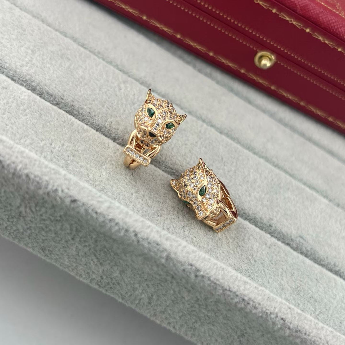 [Eterna Jewels]FULL PAVE LEOPARD HEAD EAR CUFFS