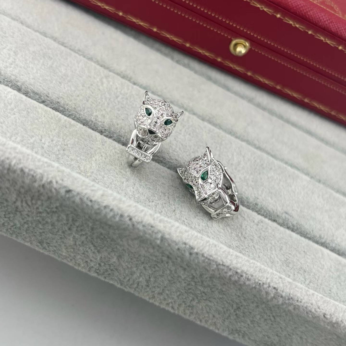 [Eterna Jewels]FULL PAVE LEOPARD HEAD EAR CUFFS