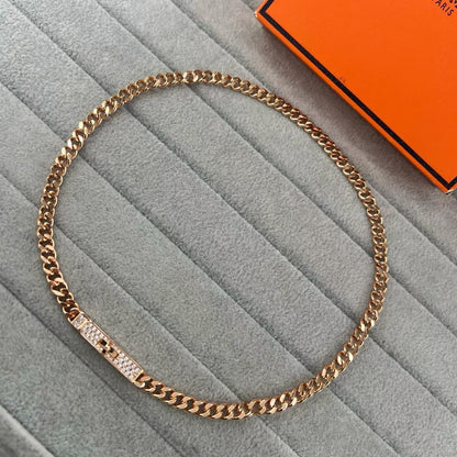 [Eterna Jewels]FULL PAVE PIG NOSE BELT NECKLACE