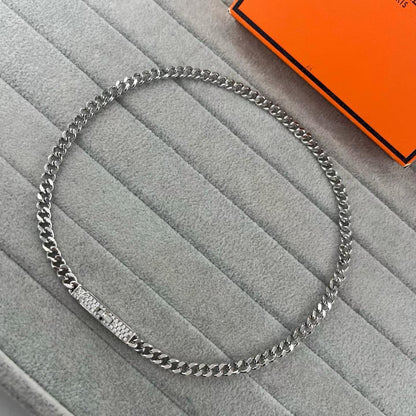 [Eterna Jewels]FULL PAVE PIG NOSE BELT NECKLACE