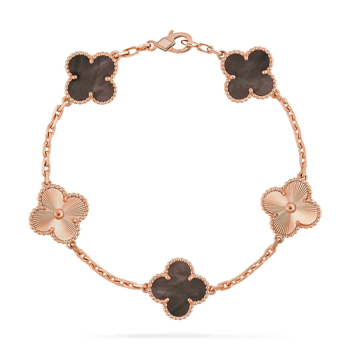 [Eterna Jewels] CLOVER 5 MOTIF GRAY MOP BRACELET COLLECTION