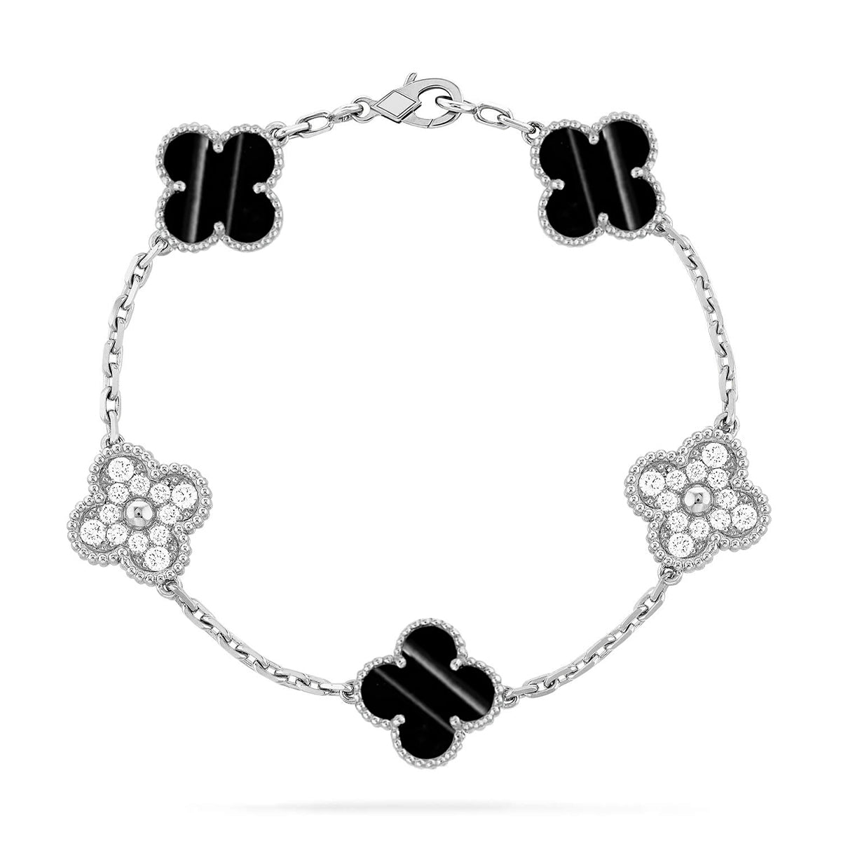 [Eterna Jewels] CLOVER 5 MOTIF PULSAR STONE BRACELET COLLECTION