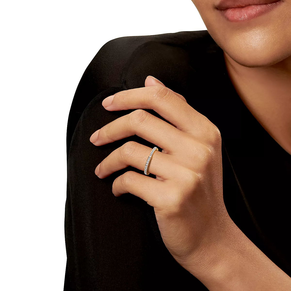 [Eterna Jewels]LOCK RING GOLD DIAMOND PAVED