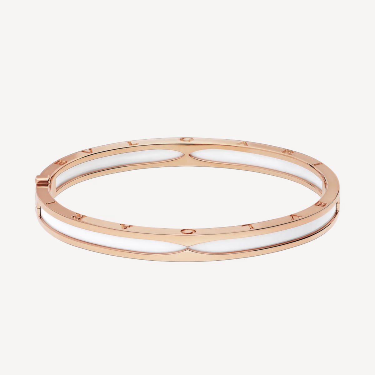 [Eterna Jewels]ZERO 1 PINK GOLD WITH WHITE CERAMIC BRACELET