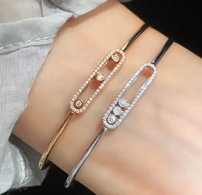 [Eterna Jewels]Move Pavé Diamond Bangle Bracelet M