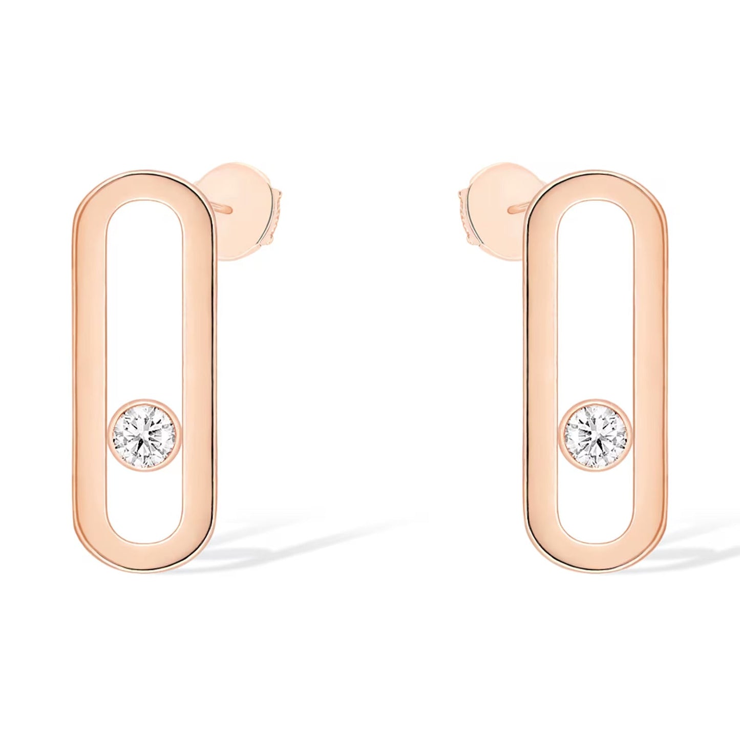 [Eterna Jewels]MOVE UNO SMALL 1 DIAMOND EARRINGS
