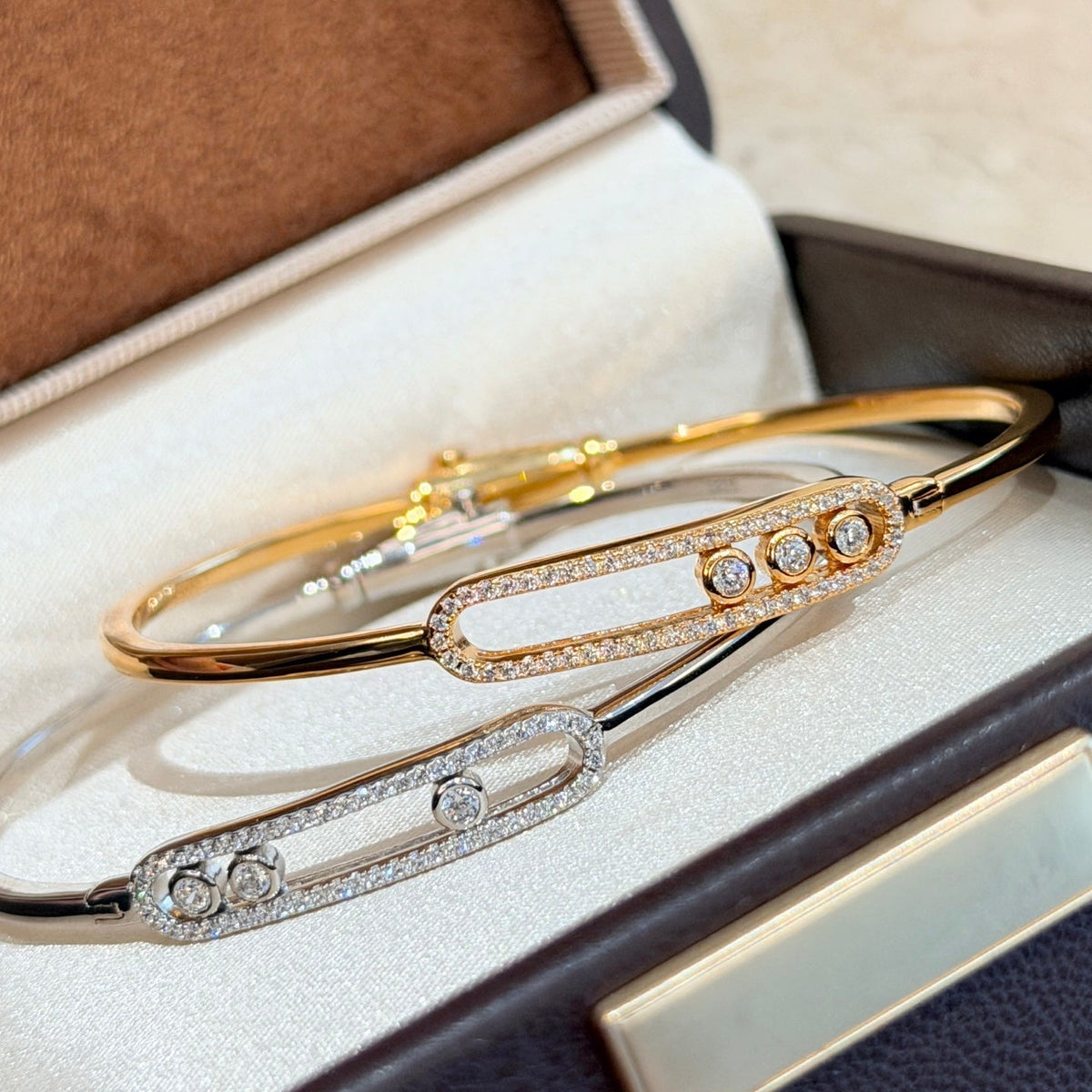 [Eterna Jewels]Move Pavé Diamond Bangle Bracelet M