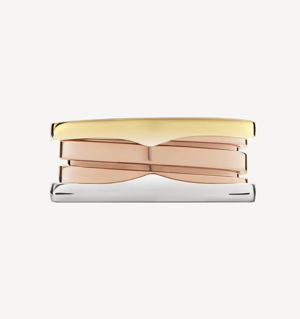 [Eterna Jewels]ZERO 1 THREE-BAND ROSE WHITE AND YELLOW RING