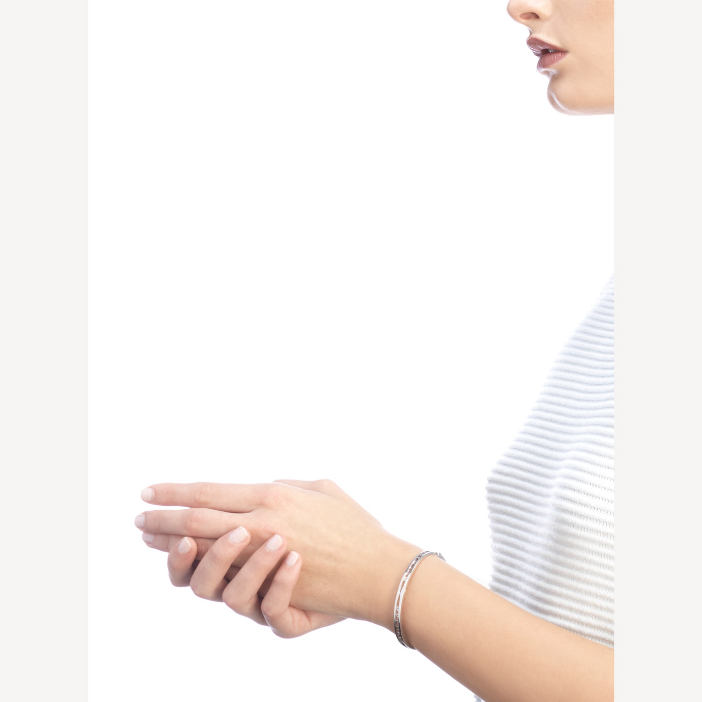 [Eterna Jewels]ZERO 1 SPIRAL LOGO SILVER BRACELET
