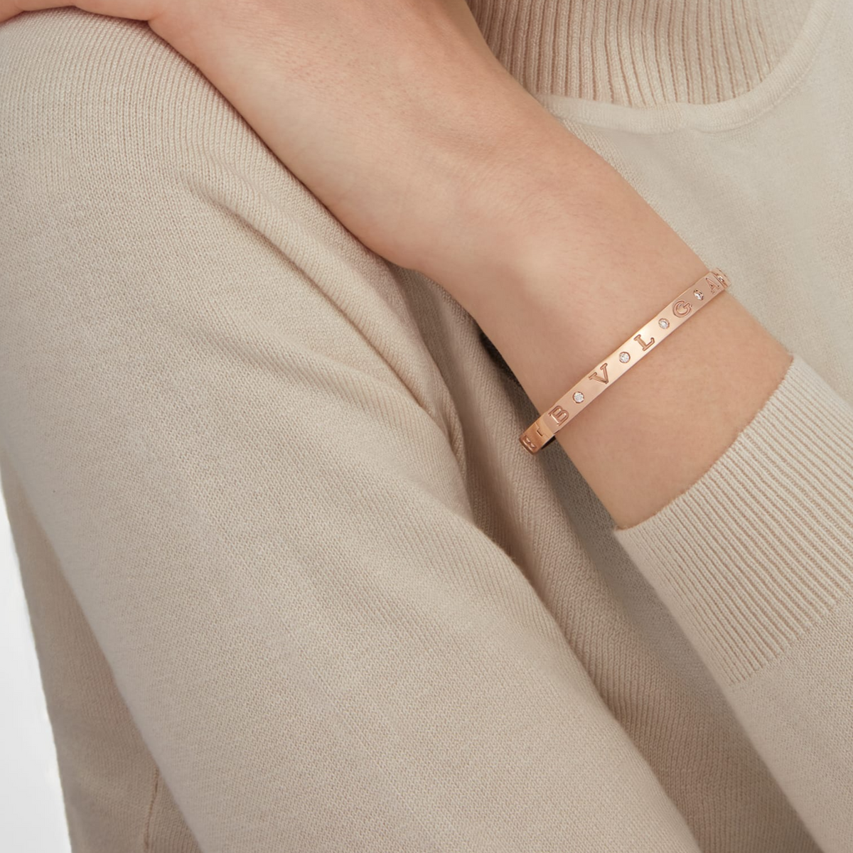 [Eterna Jewels]ZERO 1 PINK GOLD 12 DIAMONDS BRACELET