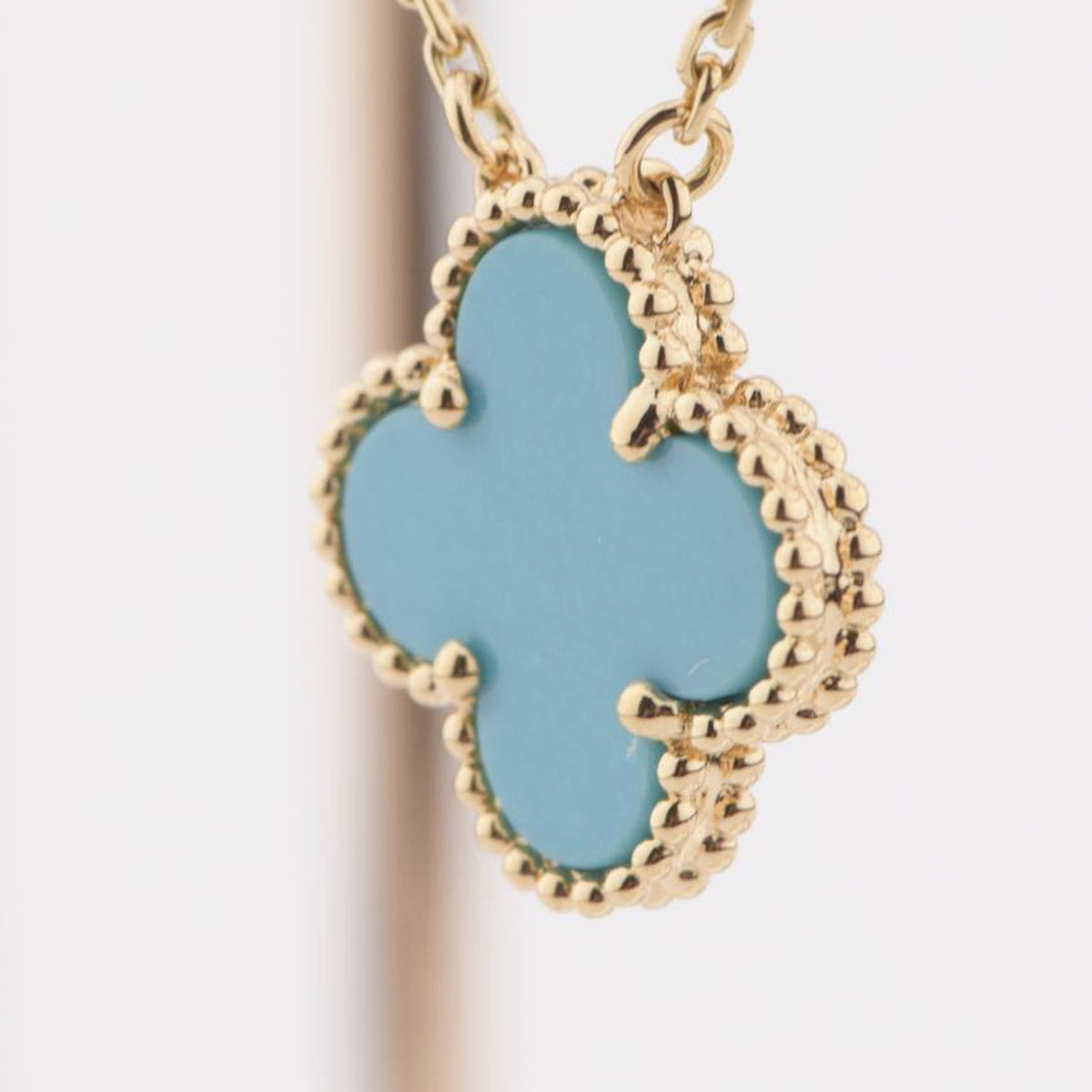 [Eterna Jewels]CLOVER 15MM VINTAGE TURQUOISE NECKLACE