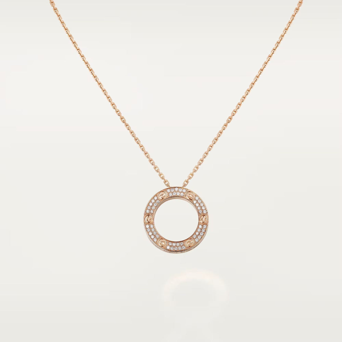 [Eterna Jewels]LOVE NECKLACE 16MM  FULL DIAMOND