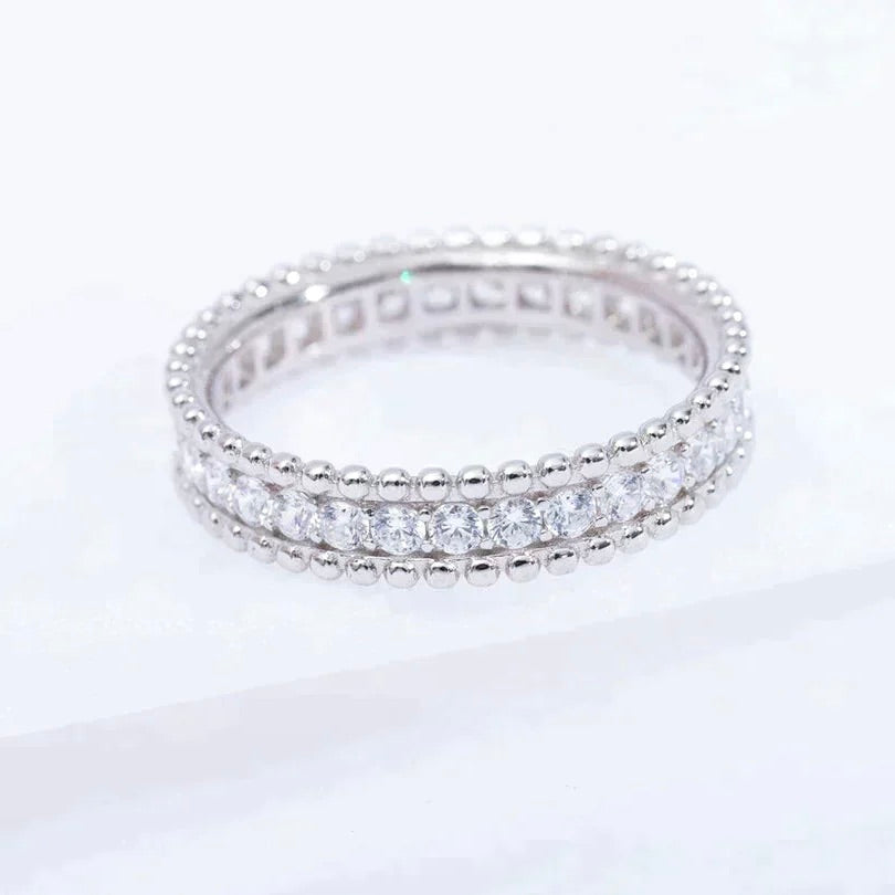 [Eterna Jewels]PERLEE DIAMOND SILVER RING