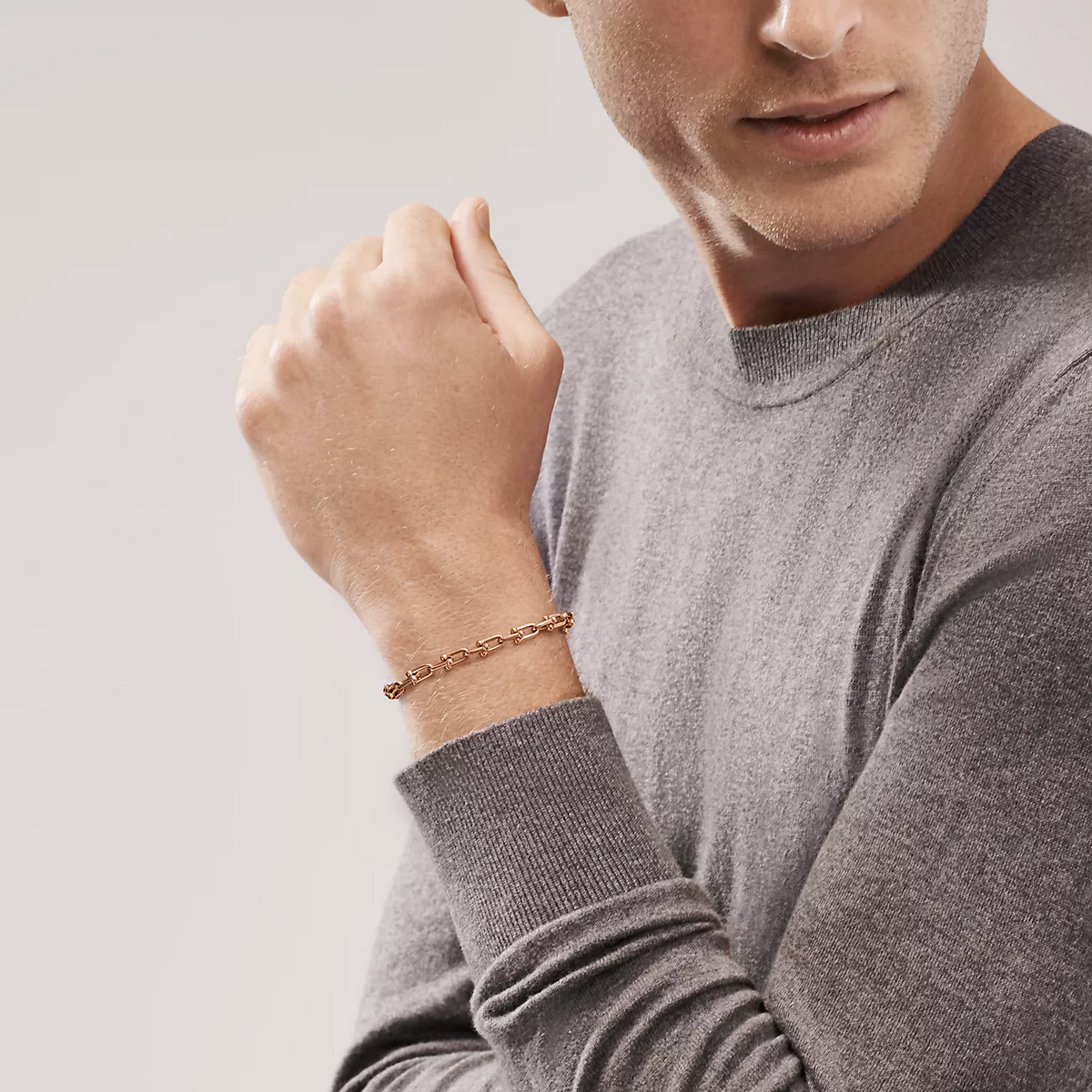 [Eterna Jewels]HARDWEAR SMALL LINK 26 MOTIF PINK GOLD BRACELET