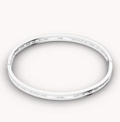 [Eterna Jewels]ZERO 1 SPIRAL LOGO SILVER BRACELET