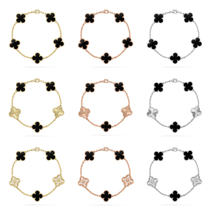 [Eterna Jewels] CLOVER 5 MOTIF ONYXS BRACELET COLLECTION