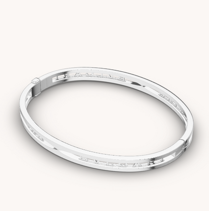 [Eterna Jewels]ZERO 1 SPIRAL LOGO SILVER BRACELET