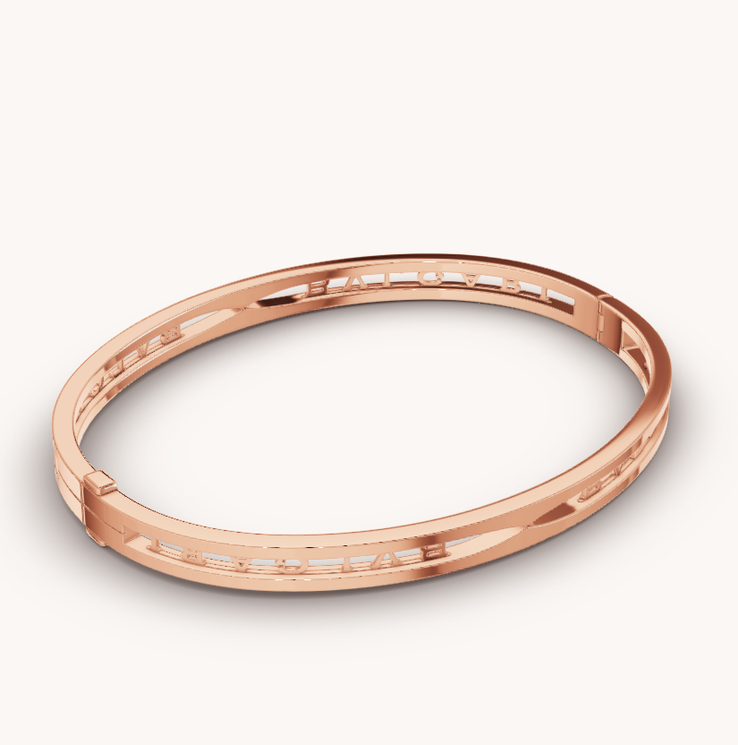 [Eterna Jewels]ZERO 1 SPIRAL LOGO PINK GOLD BRACELET