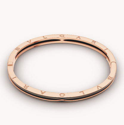 [Eterna Jewels]ZERO 1 PINK GOLD WITH MATTE BLACK CERAMIC BRACELET