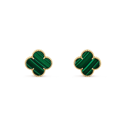 [Eterna Jewels]CLOVER MINI 9.5MM MALACHITE  EARRINGS
