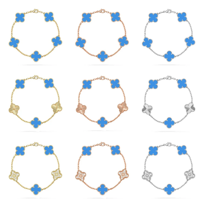 [Eterna Jewels] CLOVER 5 MOTIF BLUE AGATE BRACELET COLLECTION