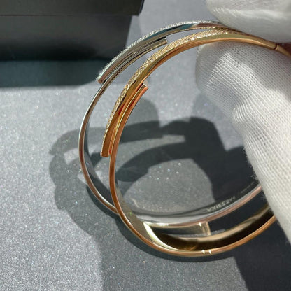 [Eterna Jewels]Move Noa Rose Gold Pavé Diamond Bangle Bracelet
