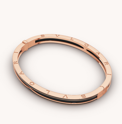 [Eterna Jewels]ZERO 1 PINK GOLD WITH MATTE BLACK CERAMIC BRACELET