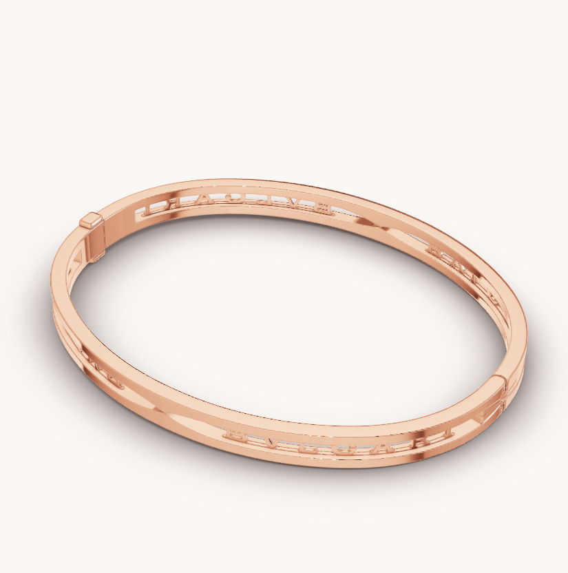 [Eterna Jewels]ZERO 1 SPIRAL LOGO PINK GOLD BRACELET