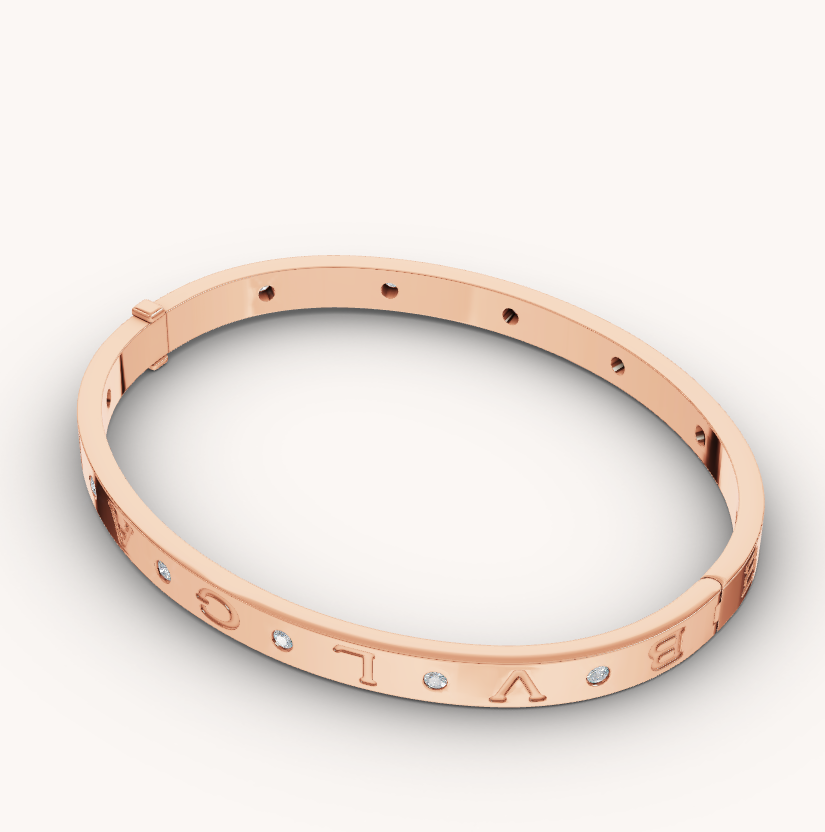 [Eterna Jewels]ZERO 1 PINK GOLD 12 DIAMONDS BRACELET