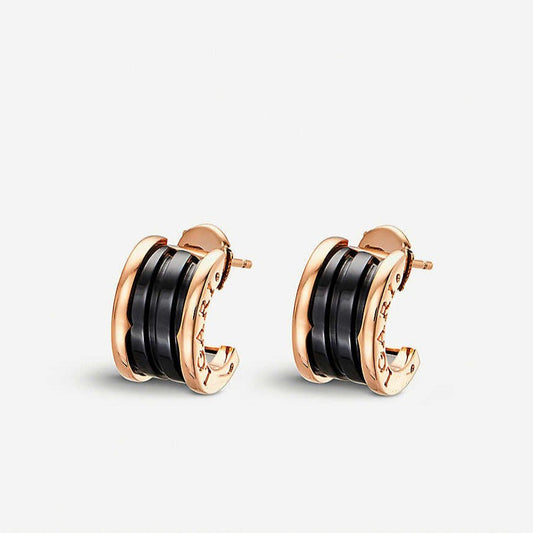 [Eterna Jewels]ZERO 1 PINK GOLD CERAMIC EARRINGS