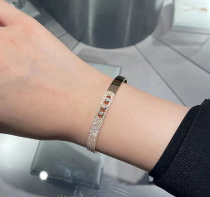 [Eterna Jewels]Move Noa Rose Gold Pavé Diamond Bangle Bracelet