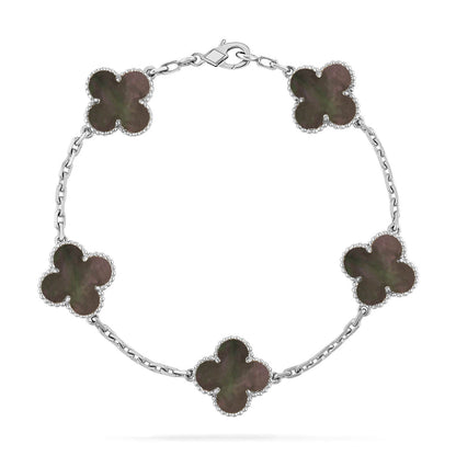 [Eterna Jewels] CLOVER 5 MOTIF GRAY MOP BRACELET COLLECTION