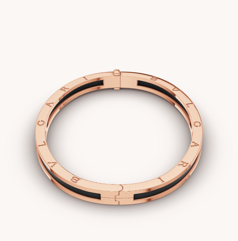[Eterna Jewels]ZERO 1 PINK GOLD WITH BLACK CERAMIC BRACELET